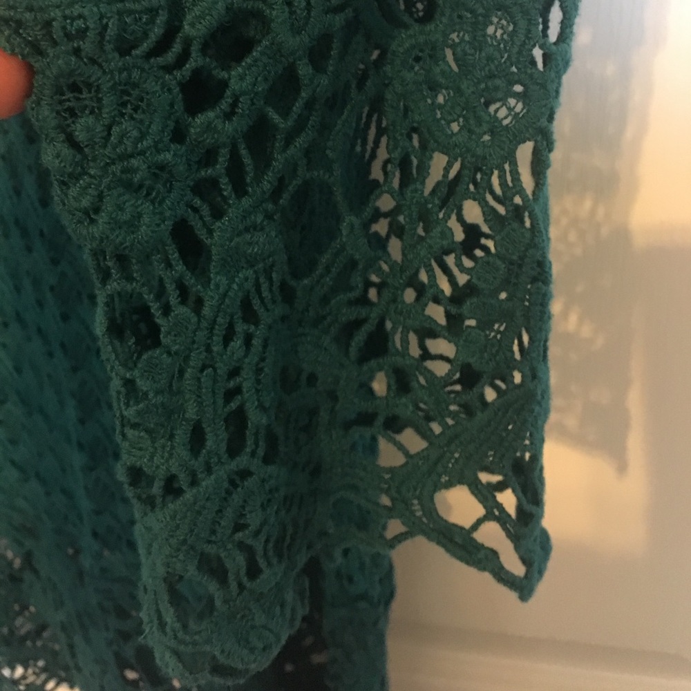 Dark teal crocheted tunic - Picture 4 of 7